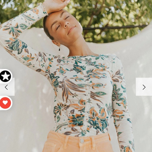 FREE PEOPLE DREAMED OF YOU TEE IN‎ TEAL COMBO large new with tags